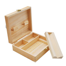 Depth150MM Wooden Stash Box With Rolling Tray Natural Handmade Wood Tobacco and Herbal Storage Box For Smoking Pipe Accessories